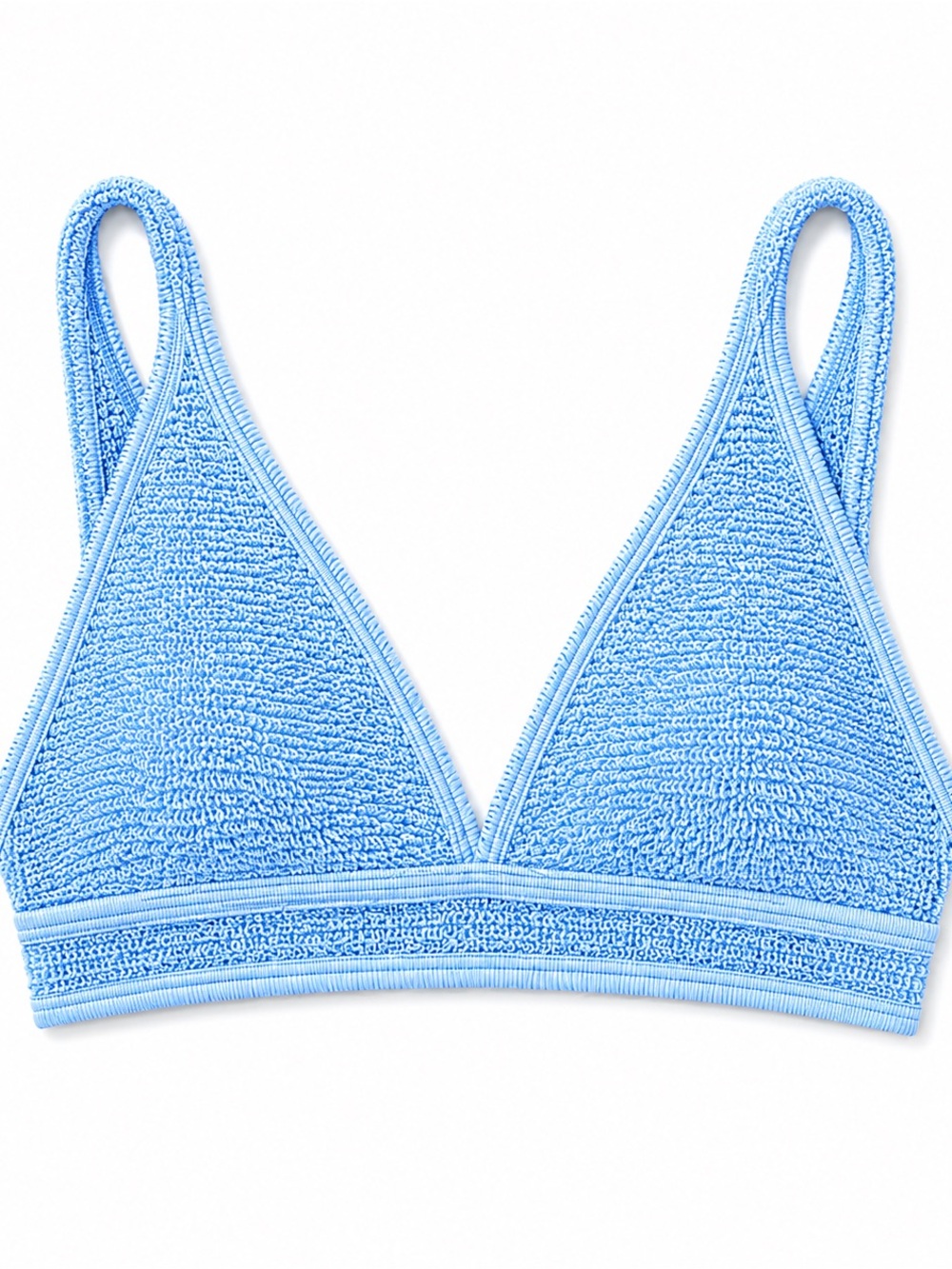 Love & Bikinis Hunza Glacier Crinkle Bikini Top One Size NWT